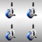 Service Caster 3 Inch 316SS Blue Poly Swivel 7/8 Inch Expanding Stem Caster Set Brake SCC SCC-SS316EX20S314-PPUB-BLUE-TLB-78-4 - alternate 4